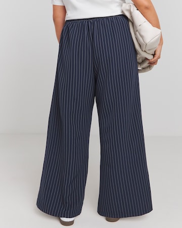 Blue Pinstripe Tailored Wide Leg Co-ord Trouser