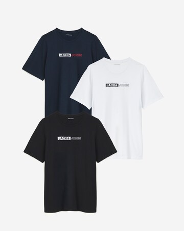 Jack & Jones Corp Logo T-Shirt 3 Pack - Multi