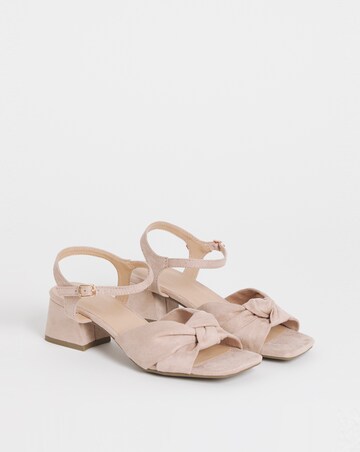 Leilani Twist Upper Block Heel Sandals - Wide Fit (E)