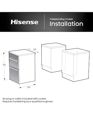 Hisense HDCEC6C20W 60cm Electric Double Cooker - Whte
