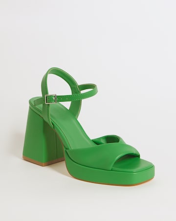 Tara Twist Front Platform Heeled Sandals - Wide Fit (E)