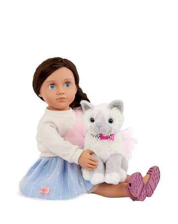 Our Generation Mindy & Pepper Doll & Kitten Set