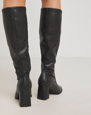 Chana Heeled Stretch Boots - Extra Wide Fit (EEE) & Curvy/Super Curvy Calf