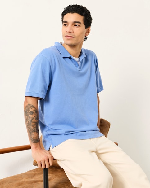 FatFace Ashton Plain Polo - Blue