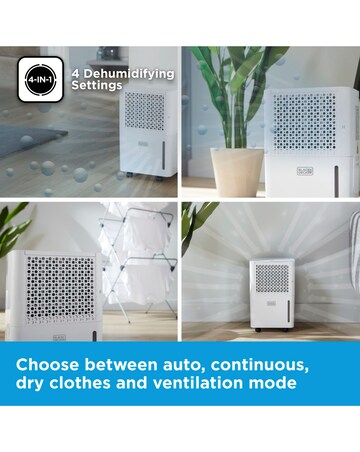 BLACK+DECKER 12L Smart Dehumidifier LED Display
