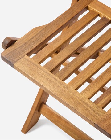 Charles Bentley Pair of Acacia Wood Foldable Chairs