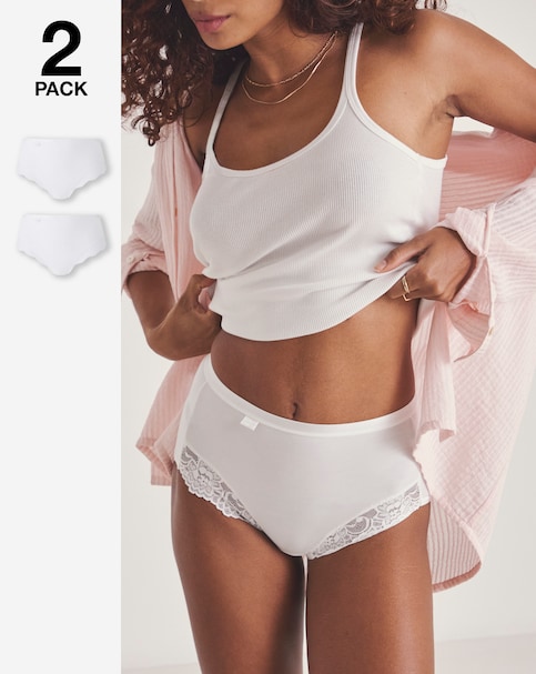 Sloggi (2 Pack) Romance Maxi Knickers White