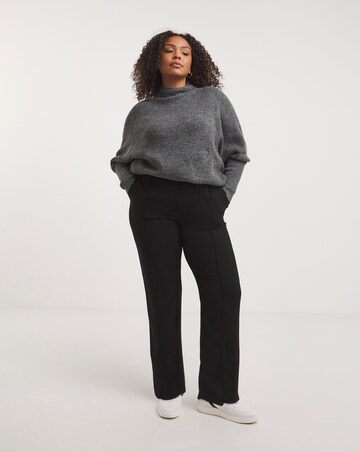 Black Woven Tapered Leg Trouser