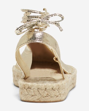 Only Emma Metallic Espadrille Standard Fit With Lace Up Ankle Tie