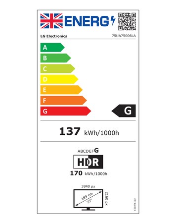 LG 75UA75006LA 75in 4K Ultra HD Smart TV