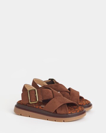 Heavenly Feet Amiee Cross Over Sandals - Extra Wide Fit (EEE)