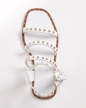 Leather Sandal with Tassle Detail E Fit