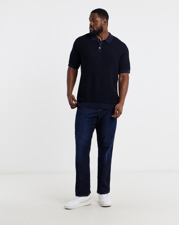Jack & Jones Premium Kingsley Knitted Polo - Navy