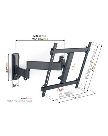 Vogels TVM 3445 B 32-65 Full Motion TV Wall Mount