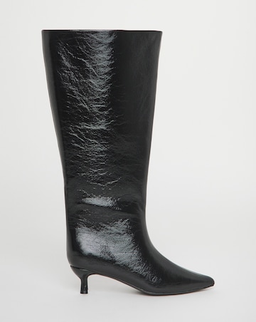 Simone Kitten Heel Straight Leg Boots - Extra Wide Fit (EEE) & Super Curvy Calf