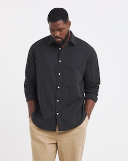 Jack &amp; Jones Breeze Linen Blend Shirt - Black