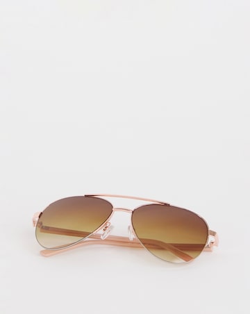 Valentina Rose Gold Aviator Sunglasses