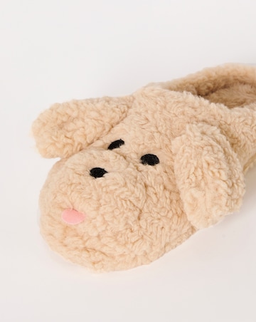Vinny Dog Novelty Mule Slippers Wide Fit