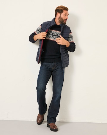 FatFace Snowflake Christmas Jumper (Regular & Tall) - Navy