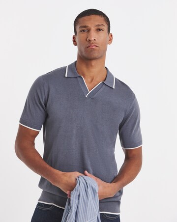 Tipped Knitted Short Sleeve Polo