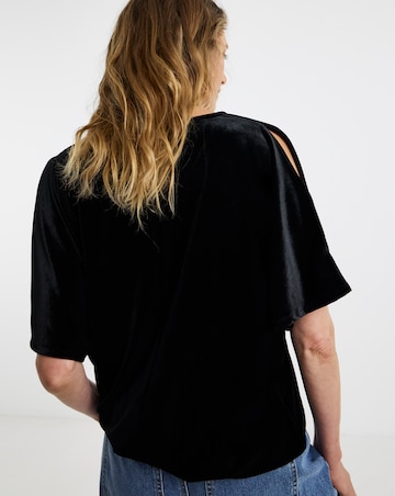 Velvet Split Sleeve Top