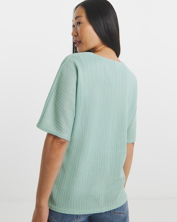 Cut And Sew Half Sleeve Tee