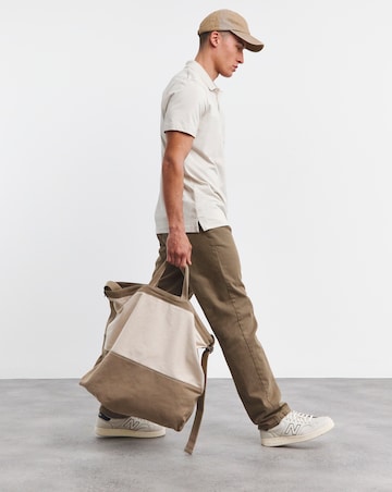 Pure Cotton Jersey Pocket Polo Long Length- Stone Grey