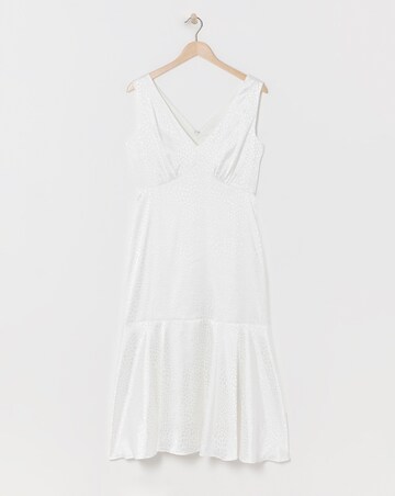 Joanna Hope Ivory Jacquard Bridal Midi Dress
