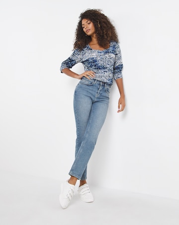 Sweetheart Neck Crinkle Top