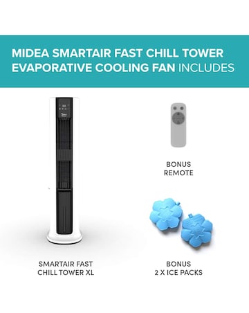 Midea SmartAir Fast Chill Tower XL Evaporative Cooling Fan