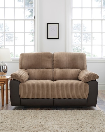 Harlow Fabric/Faux Leather Recliner 2 Seater Sofa