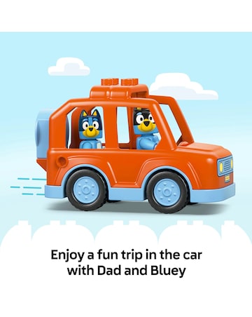 LEGO DUPLO Bluey Ice Cream Trip with Bluey Toddler Toy, Vehicle Playset 10458