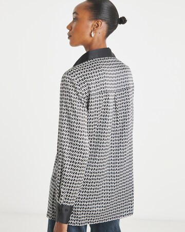 Printed Satin Long Sleeve Shirt