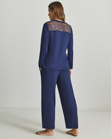 JD Williams Cool Stretch Lace Long Sleeve Pyjama Set