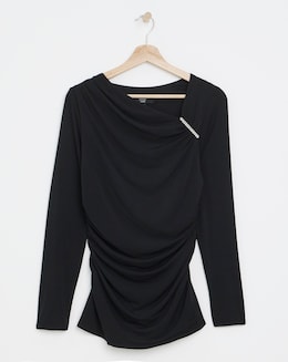 Joanna Hope Aysmmetrical Top With Hardwear Detail