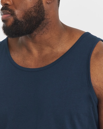 5 Pack Pure Cotton Vests- Navy