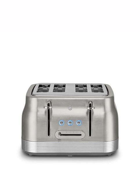 Swan Retro Revive 4 Slice Toaster Stainless Steel