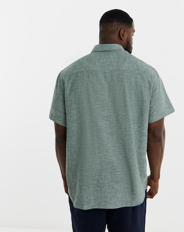 Jack & Jones Premium Summer Linen Blend Shield Shirt - Green