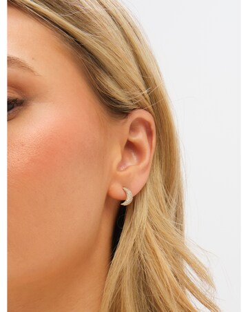 Inicio Gold Plated and Pave Moon Set - Gift Box