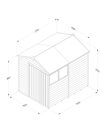 4LIFE Apex Shed 6x8 - Double Door - 2 Window (Home Delivery)