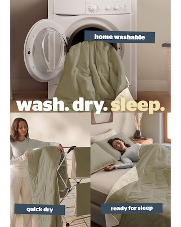 Silentnight Summer Breeze Seersucker Coverless 2.5 Tog Duvet and Pillowcase Set