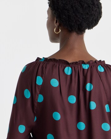 Square Neck Three Quarter Sleeve Top