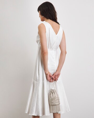 Joanna Hope Ivory Jacquard Bridal Midi Dress