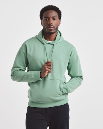 Union Garment Dyed Relaxed Fit Hooded Sweatshirt- Green