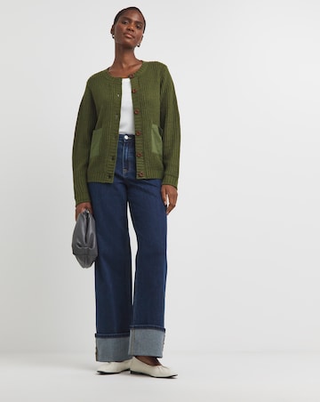 Woven Pocket Cardigan