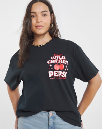 Simply Be Black Cherry Pepsi License T-Shirt