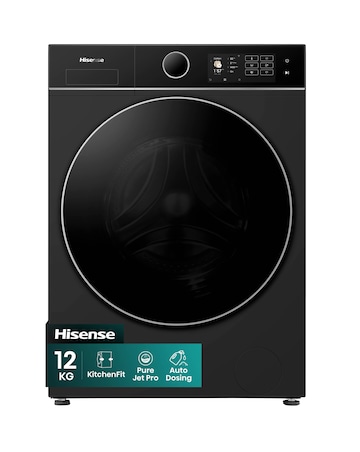 Hisense KitchenFit 5i Series WF5I1245BBR 12kg Washing Machine - Black