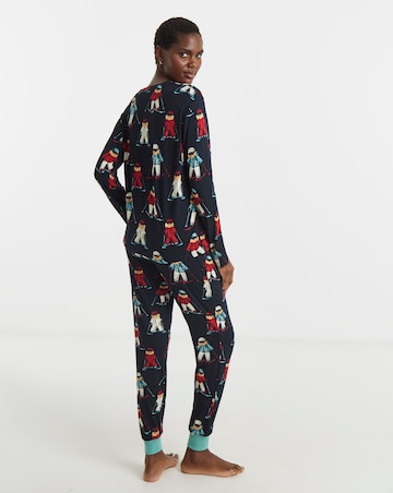 Chelsea Peers Skiing Dog Family Pyjama Set Womens