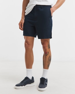 Lyle &amp; Scott Linen Blend Drawstring Short - Navy