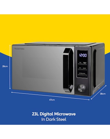 Russell Hobbs RHM2372DS 23L Digital Microwave - Dark Steel